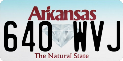 AR license plate 640WVJ