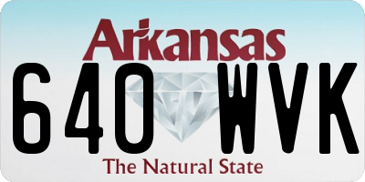 AR license plate 640WVK
