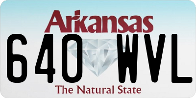 AR license plate 640WVL