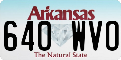 AR license plate 640WVO