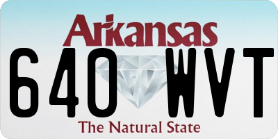 AR license plate 640WVT