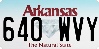 AR license plate 640WVY