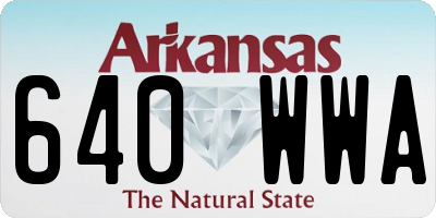 AR license plate 640WWA