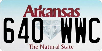 AR license plate 640WWC