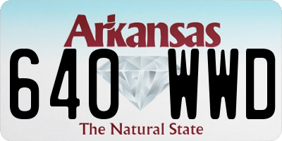 AR license plate 640WWD