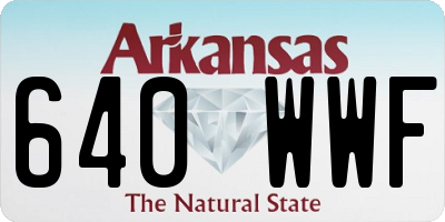 AR license plate 640WWF