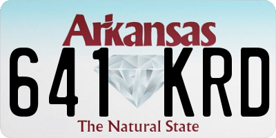 AR license plate 641KRD