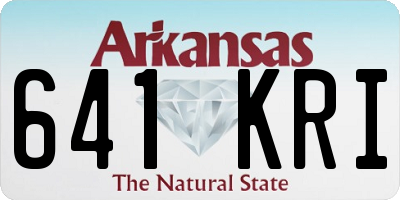 AR license plate 641KRI