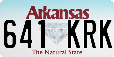 AR license plate 641KRK