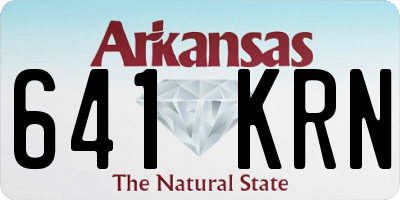 AR license plate 641KRN