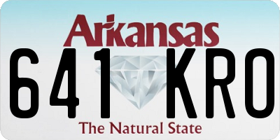 AR license plate 641KRO