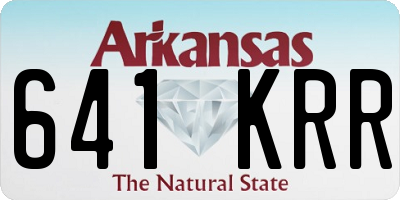 AR license plate 641KRR