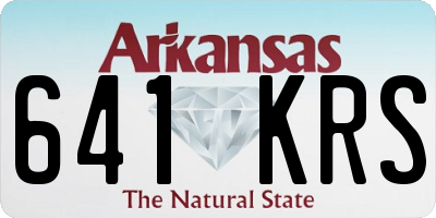 AR license plate 641KRS