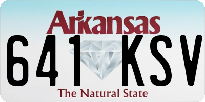 AR license plate 641KSV