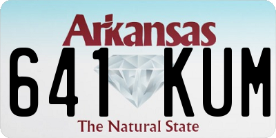 AR license plate 641KUM