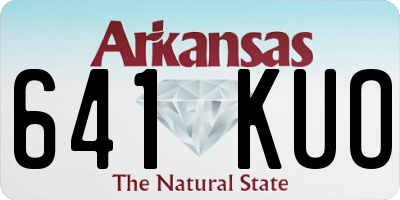 AR license plate 641KUO