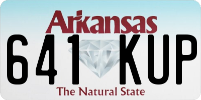 AR license plate 641KUP