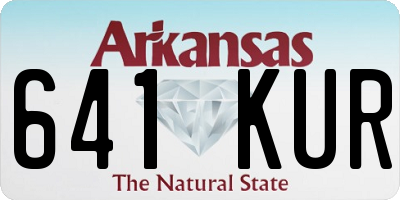 AR license plate 641KUR