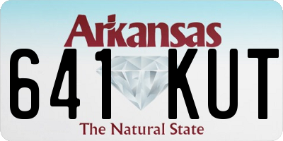 AR license plate 641KUT