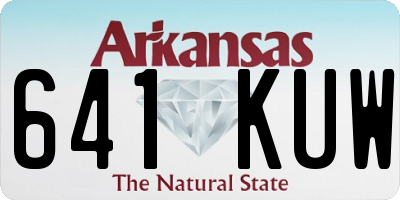 AR license plate 641KUW