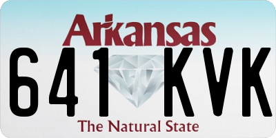 AR license plate 641KVK