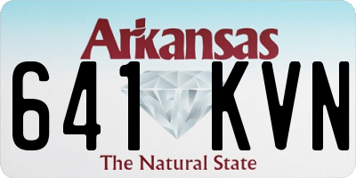 AR license plate 641KVN