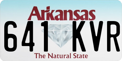 AR license plate 641KVR