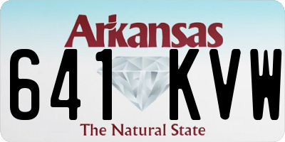 AR license plate 641KVW