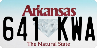 AR license plate 641KWA