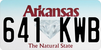 AR license plate 641KWB