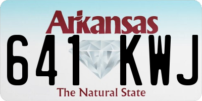 AR license plate 641KWJ