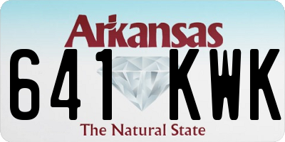 AR license plate 641KWK