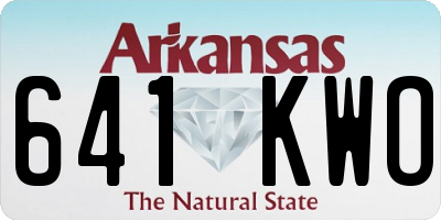 AR license plate 641KWO
