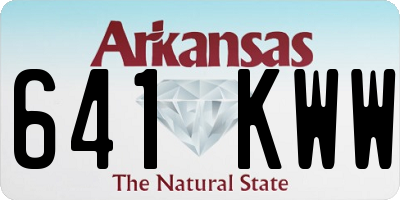 AR license plate 641KWW