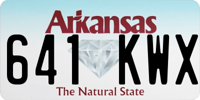 AR license plate 641KWX
