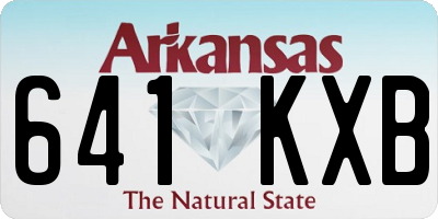 AR license plate 641KXB