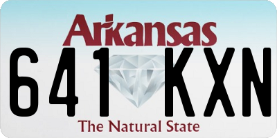 AR license plate 641KXN