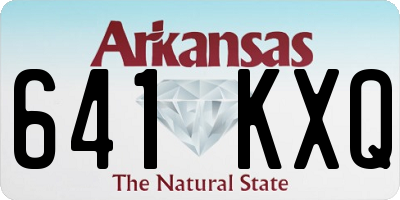 AR license plate 641KXQ