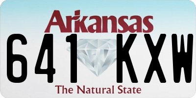 AR license plate 641KXW