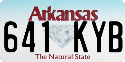 AR license plate 641KYB