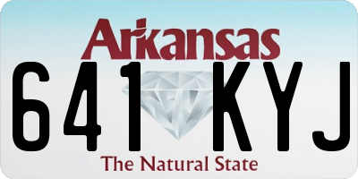 AR license plate 641KYJ