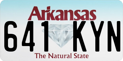 AR license plate 641KYN