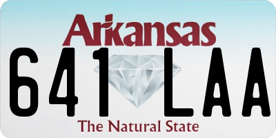 AR license plate 641LAA