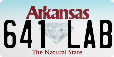AR license plate 641LAB