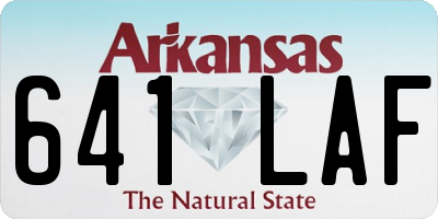 AR license plate 641LAF