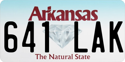 AR license plate 641LAK