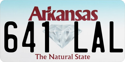 AR license plate 641LAL