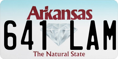 AR license plate 641LAM