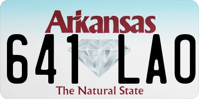 AR license plate 641LAO