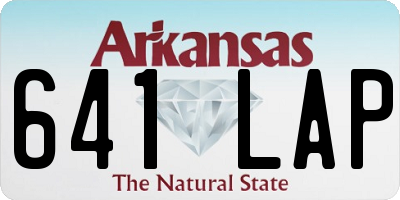 AR license plate 641LAP